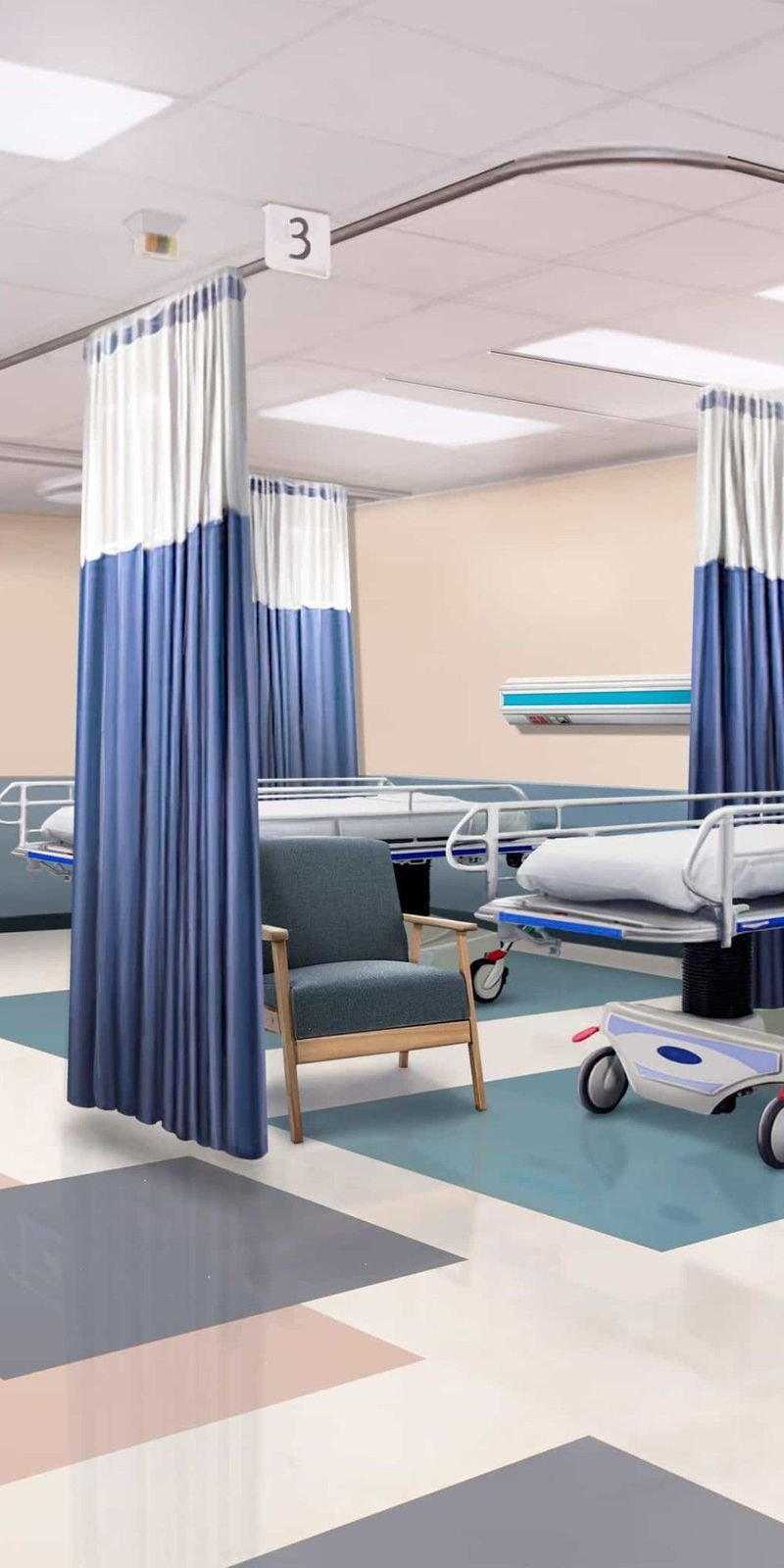 ستائر المستشفيات (PVC)